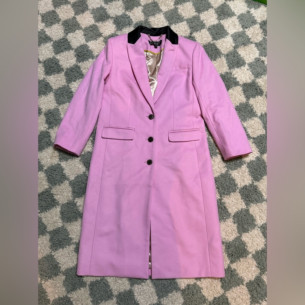J. CREW Alfie topcoat in Italian wool, polyamide, cashmere blend Barbie pink 6P - Picture 3 of 11